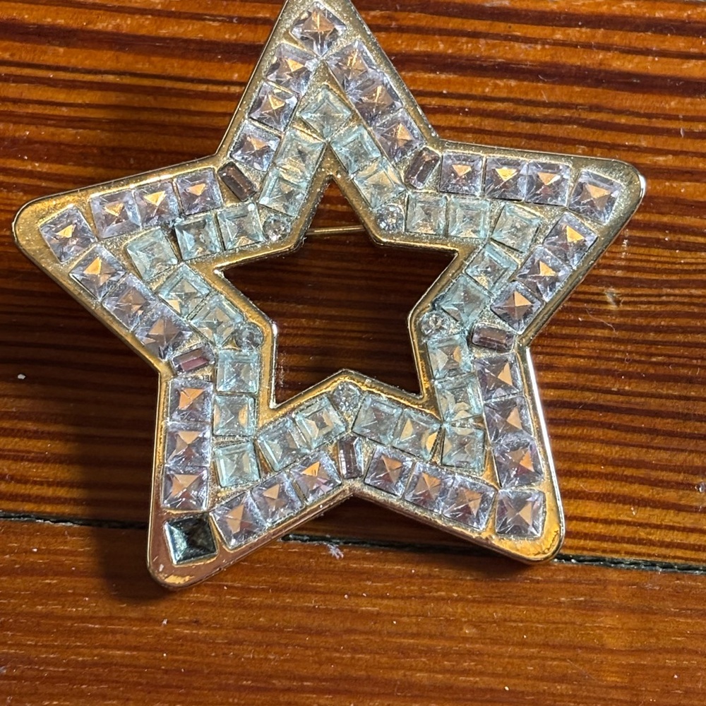 Stoney Clover Lane Rhinestone Star Shaped Brooch